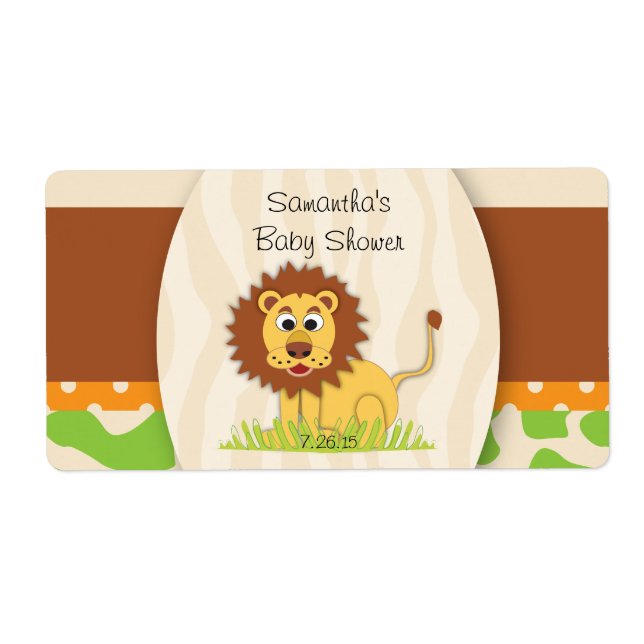 Étiquette de bouteille d'eau de Lion (Devant)