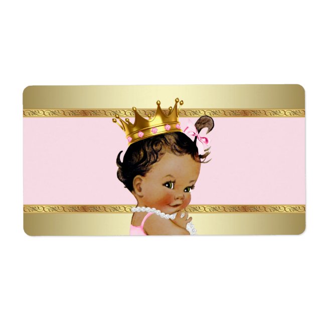 Étiquette de bouteille d'eau pour baby shower de p (Devant)