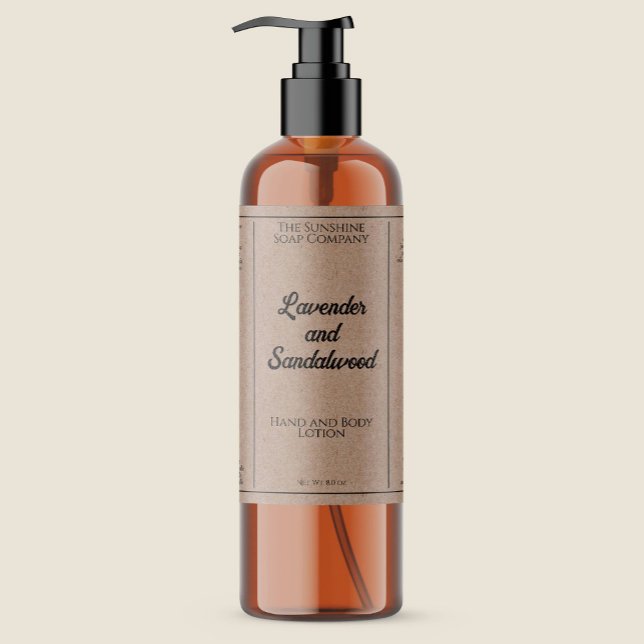 Étiquette de bouteille en papier Kraft (Créateur téléchargé)