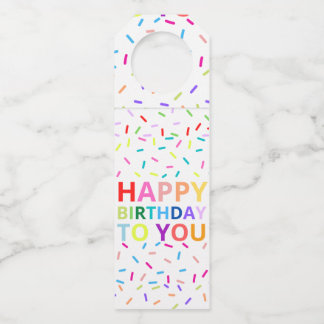 Étiquette de bouteille Joyeux Anniversaire