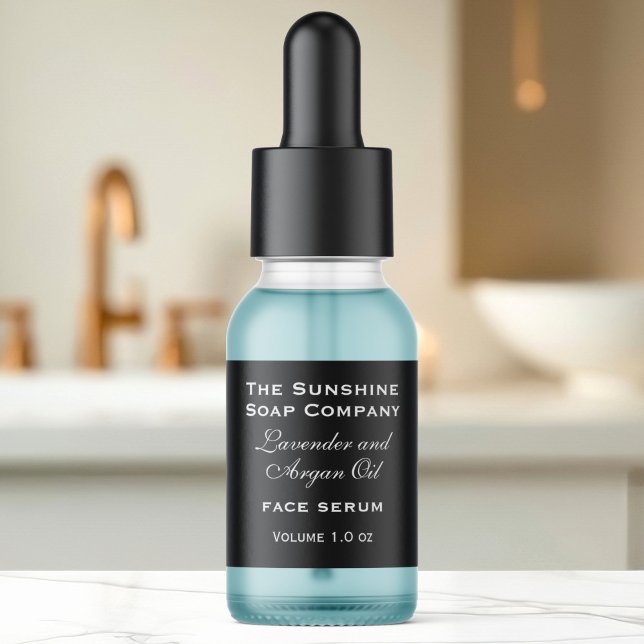 Étiquette de bouteille noire minuscule bouteille à (Créateur téléchargé)