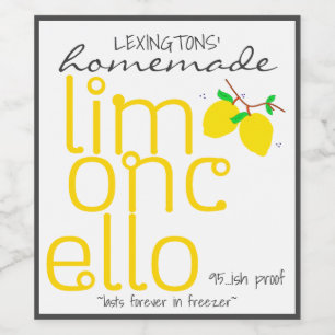 Étiquette de bouteille personnalisé Limoncello fai