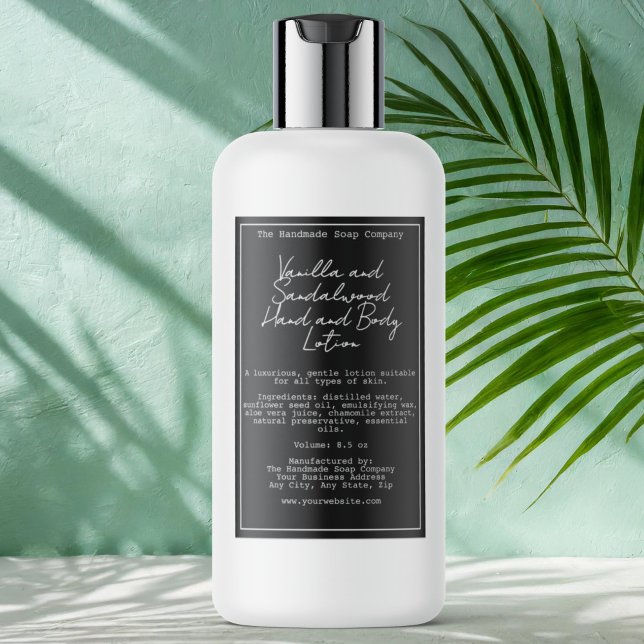 Étiquette de bouteille Retro Black Waterproof (Créateur téléchargé)