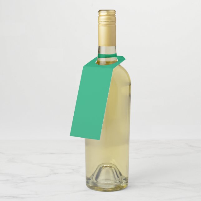 Étiquette de bouteille vert émeraude (personnalisa (Incliné)