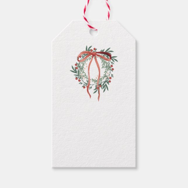 Étiquette de cadeau à couronne simple (Devant)