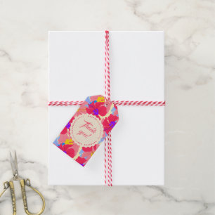 Étiquette de cadeau avec le motif floral avec la