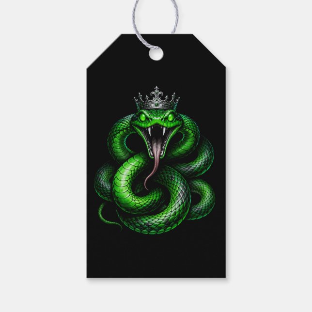 Étiquette de cadeau Couronne de Cobra royal (Devant)