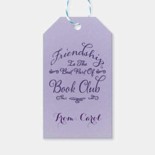 Étiquette de cadeau d'amitié de club de lecture