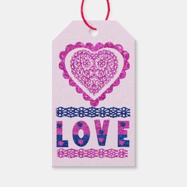 Étiquette de cadeau d'amour (Devant)