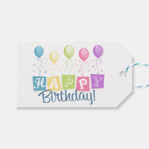 Étiquette de cadeau d'anniversaire