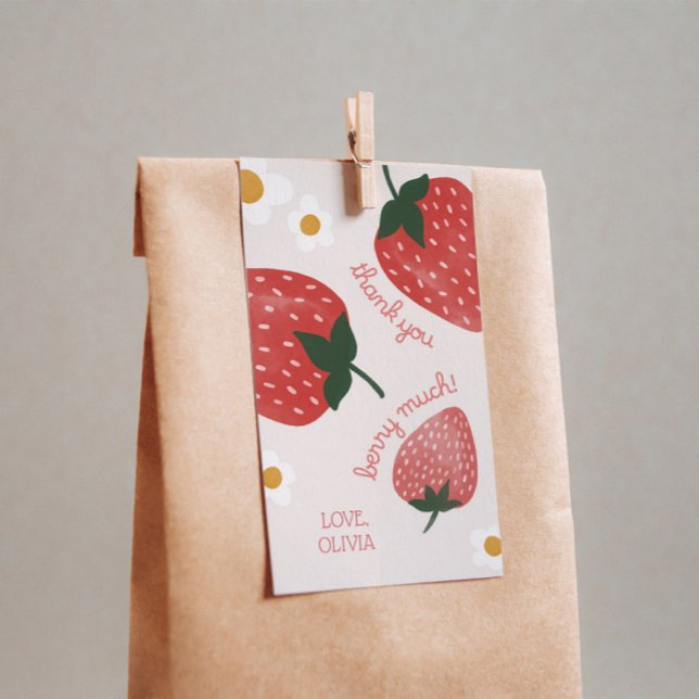Étiquette de cadeau d'anniversaire Berry Sweet Str (Créateur téléchargé)