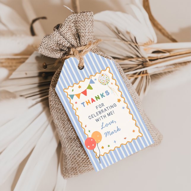 Étiquette de cadeau d'anniversaire colorée pour en (Créateur téléchargé)
