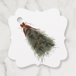 Étiquette de cadeau d'arbre de Noël élégante
