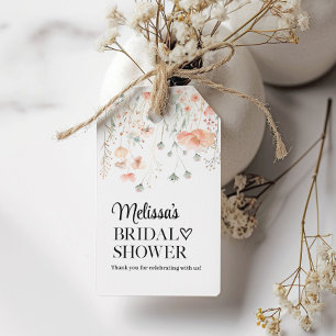 Étiquette de cadeau de Baby Shower minimaliste ros