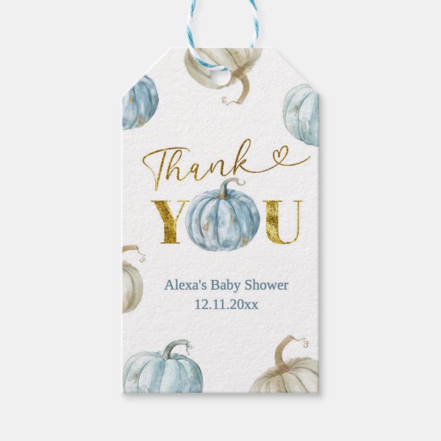 Étiquette de cadeau de Baby Shower pour garçon cit (Devant)
