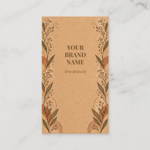 Étiquette de Cadeau de Bijou Bohème en Papier Kraf