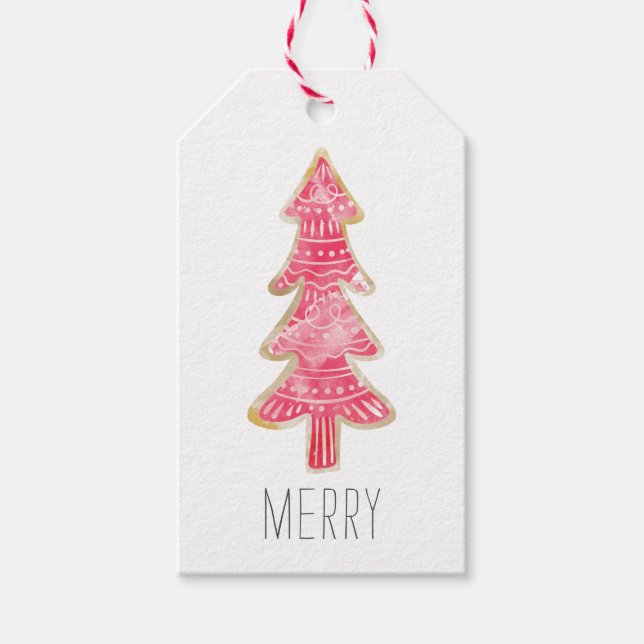 Étiquette de cadeau de biscuit de Noël (Devant)