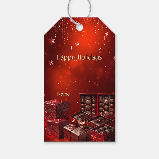 Étiquette de cadeau de bonbons au chocolat (Devant)