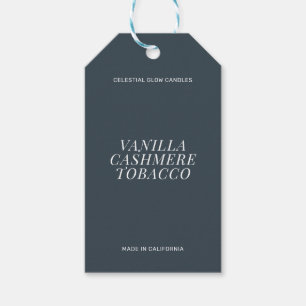 Étiquette de cadeau de bougie moderne simple