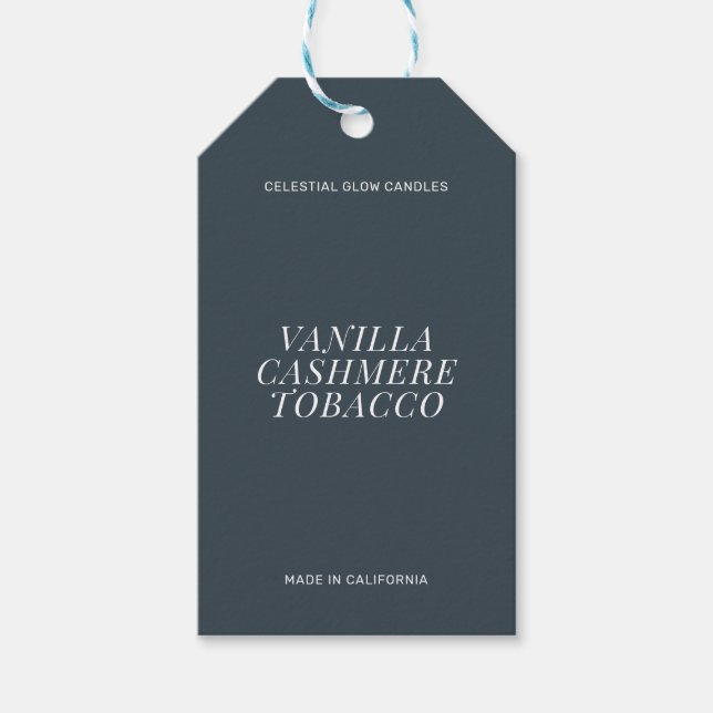 Étiquette de cadeau de bougie moderne simple (Devant)