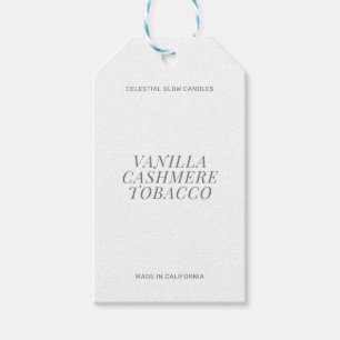 Étiquette de cadeau de bougie moderne simple