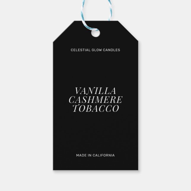 Étiquette de cadeau de bougie moderne simple (Devant)