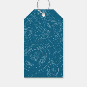 Étiquette de cadeau de brunch illustré
