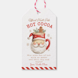 Étiquette de cadeau de chocolat chaud officiel du