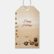 Étiquette de Cadeau de Chocolats Assortis avec Fle
