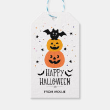 Étiquette de cadeau de citrouille de classe Hallow