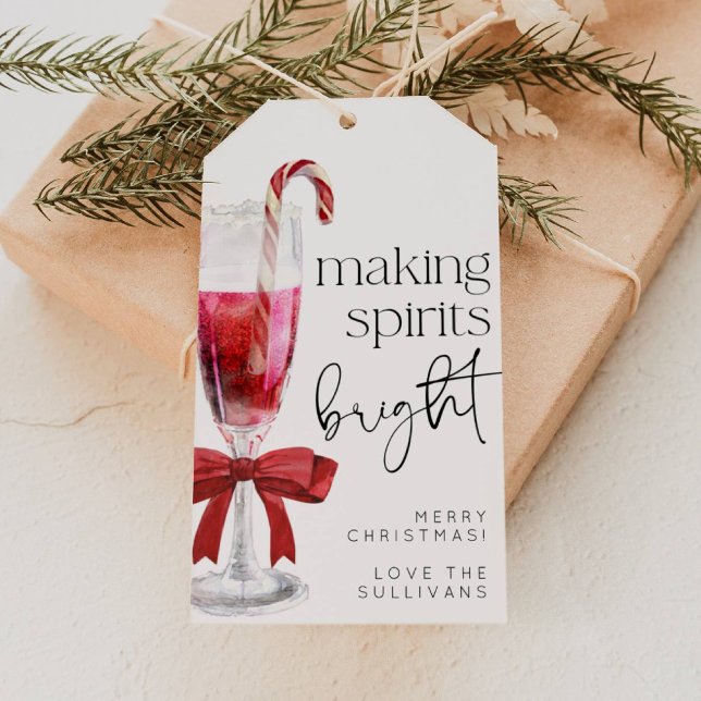 Étiquette de cadeau de cocktail de Noël pour illum (Créateur téléchargé)