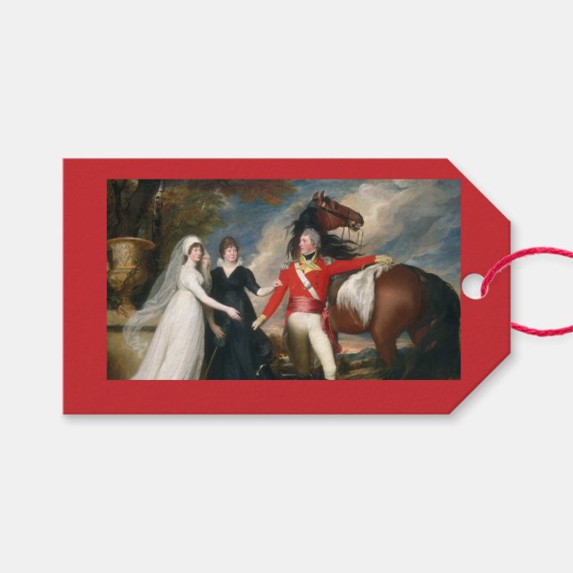 Étiquette de cadeau de design vintage (Devant (Horizontal))