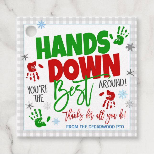 Étiquette de cadeau de désinfectant pour les mains (Devant)