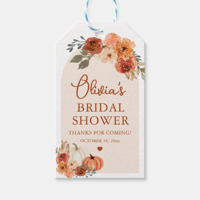 Étiquette de cadeau de douche de mariée Bohème de  (Devant)