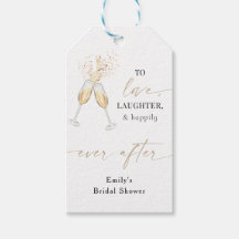 Étiquette de cadeau de douche de mariée minimalist
