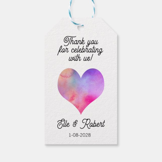 Étiquette de cadeau de faveur  (Dos)
