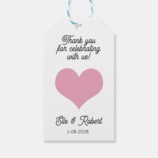 Étiquette de cadeau de faveur  (Dos)