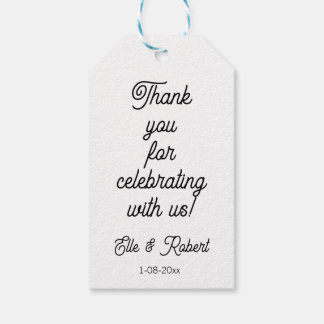 Étiquette de cadeau de faveur 