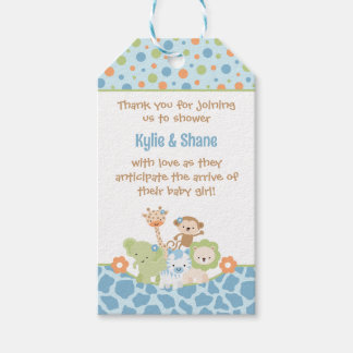 Étiquette de cadeau de faveur de Baby Shower Anima