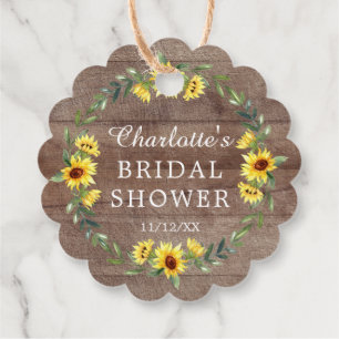 Étiquette de cadeau de faveur de douche nuptiale a