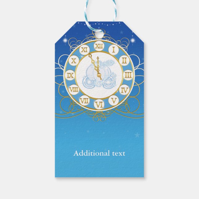 Étiquette de cadeau de fête bleu presque minuit Ce (Dos)