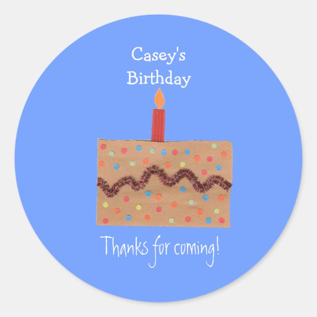 Étiquette de cadeau de fête d'anniversaire (Devant)
