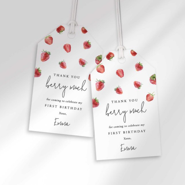 Étiquette de cadeau de fête d'anniversaire Berry S (Créateur téléchargé)