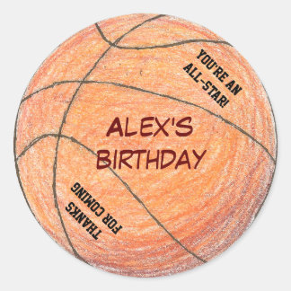 Étiquette de cadeau de fête d'anniversaire de bask