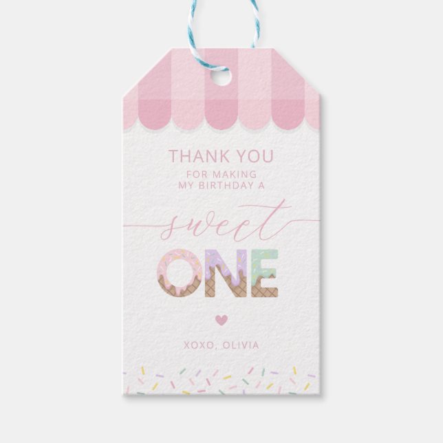 Étiquette de cadeau de fête d'anniversaire pour gl (Devant)