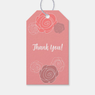 Étiquette de cadeau de fête d'anniversaire Rose Co