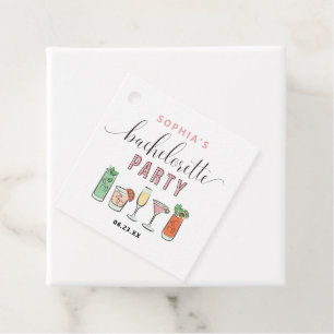 Étiquette de cadeau de fête de bachelorette Vintag