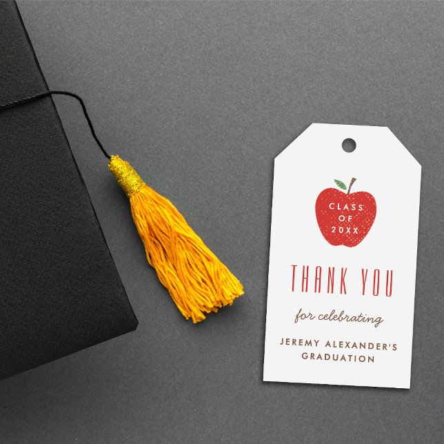 Étiquette de cadeau de fête de remise de diplôme P (Créateur téléchargé)