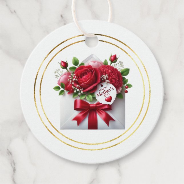 Étiquette de cadeau de Fête des Mères (Devant)