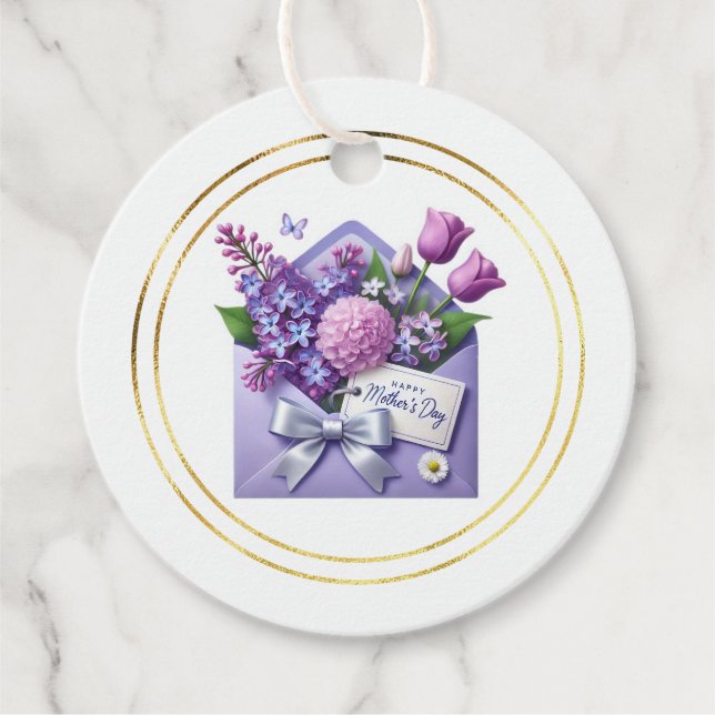Étiquette de cadeau de Fête des Mères (Devant)